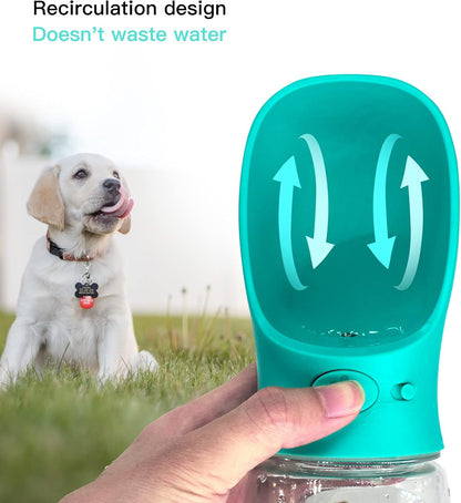 12OZ Dog Water Bottle for Walking Portable Pet Water Bottles for Dogs Water Dispenser Pet Travel Drink Cup with Bowl -Food Grade Silicone|Bpa Free